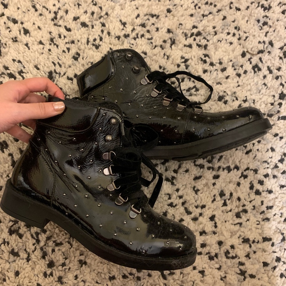 Brawn’s Embellished Patent Leather Boots